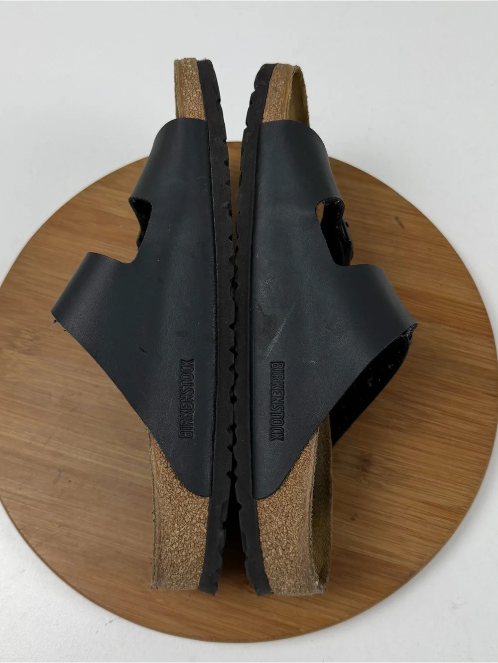 Birkenstock Arizona Soft-Bed Black leather strap Sandal
